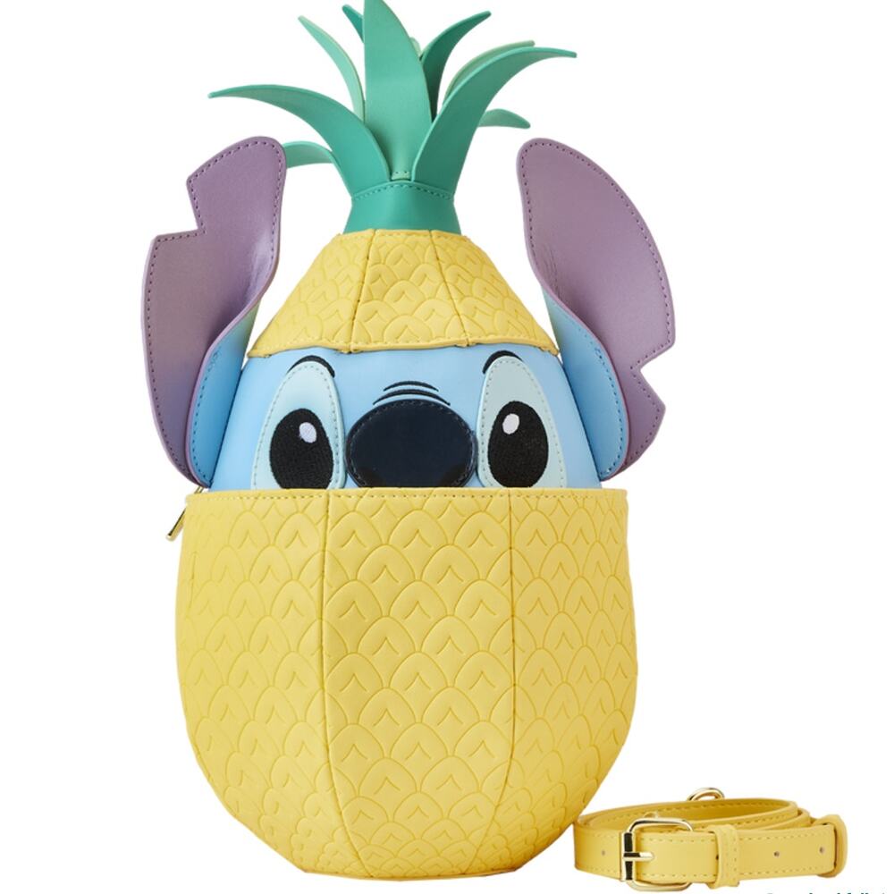 Stitch Shoppe Lilo and Stitch Figural Pineapple Crossbody Bag Purse NEW Yellow
